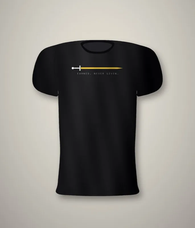 KXNG SEF Yoke Blade — back yoke print, black tee