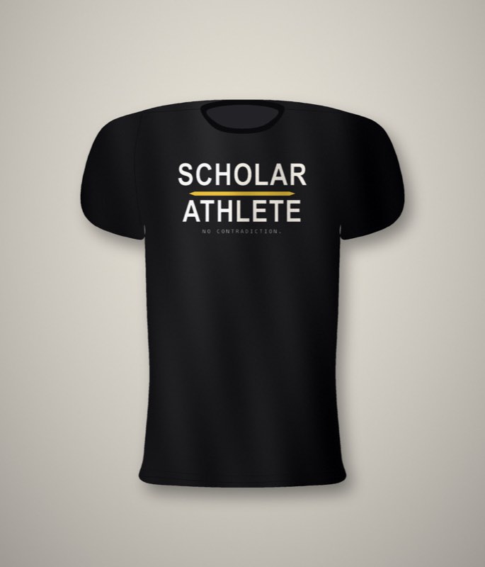 KXNG SEF Scholar Split โ full back print, black tee
