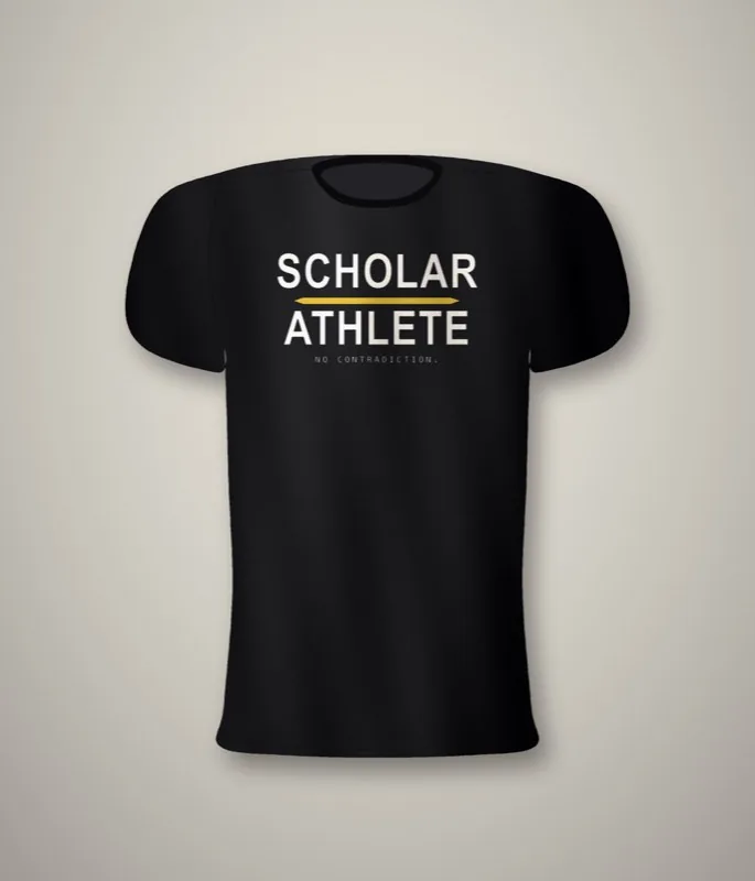 KXNG SEF Scholar Split — full back print, black tee