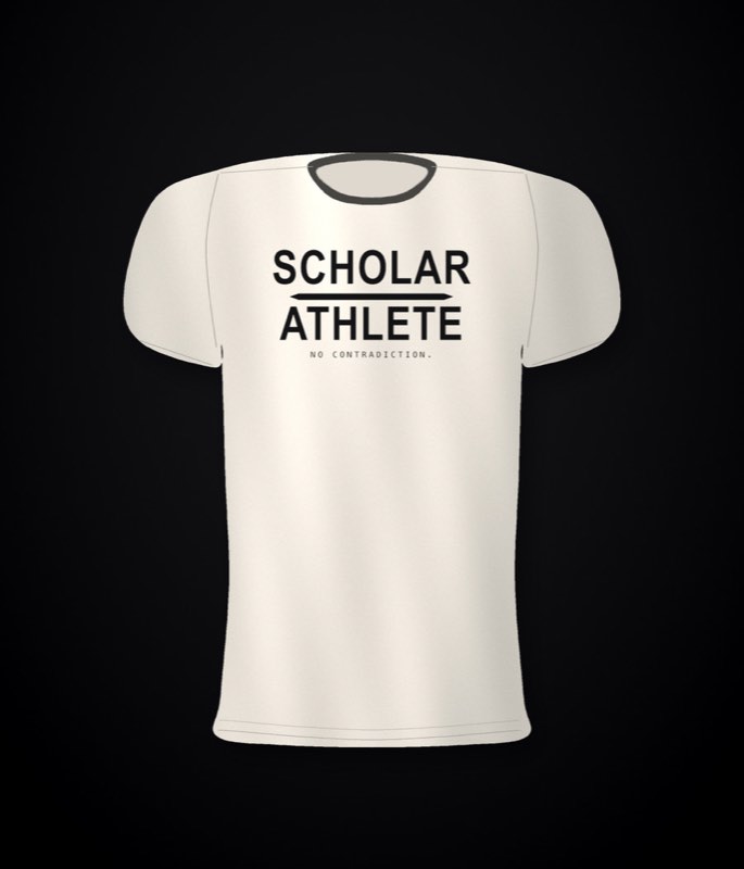 KXNG SEF Scholar Split โ full back print, bone tee