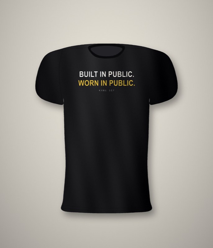 KXNG SEF Worn in Public โ full back print, black tee
